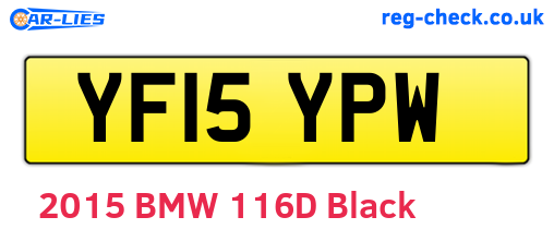 YF15YPW are the vehicle registration plates.