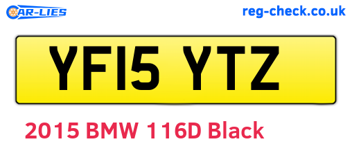 YF15YTZ are the vehicle registration plates.