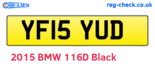 YF15YUD are the vehicle registration plates.
