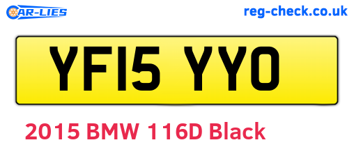 YF15YYO are the vehicle registration plates.