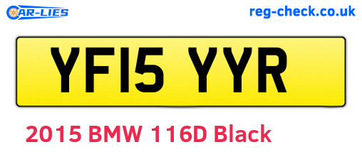 YF15YYR are the vehicle registration plates.