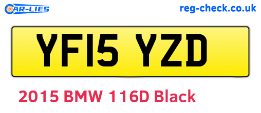 YF15YZD are the vehicle registration plates.