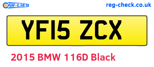 YF15ZCX are the vehicle registration plates.