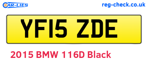YF15ZDE are the vehicle registration plates.