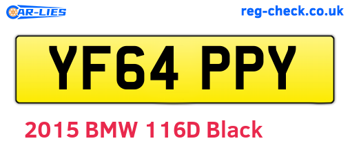 YF64PPY are the vehicle registration plates.