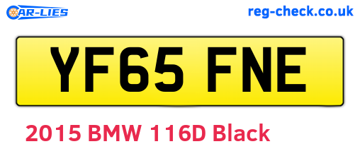 YF65FNE are the vehicle registration plates.