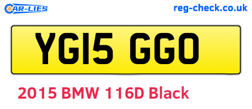YG15GGO are the vehicle registration plates.