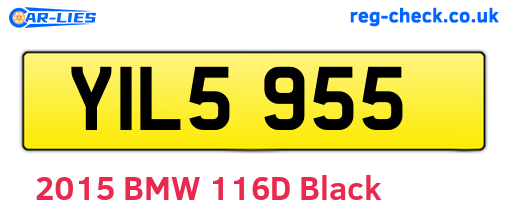 YIL5955 are the vehicle registration plates.