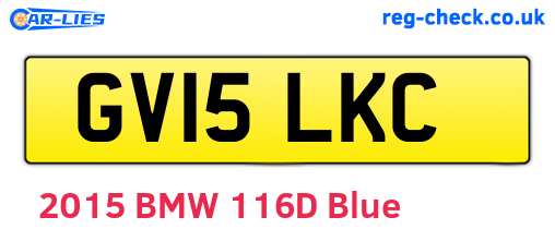 GV15LKC are the vehicle registration plates.