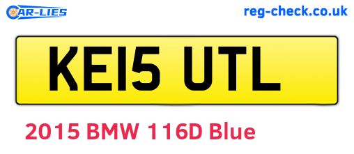 KE15UTL are the vehicle registration plates.