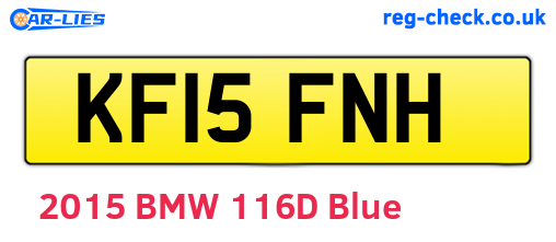 KF15FNH are the vehicle registration plates.