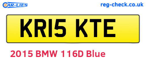 KR15KTE are the vehicle registration plates.