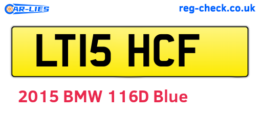 LT15HCF are the vehicle registration plates.