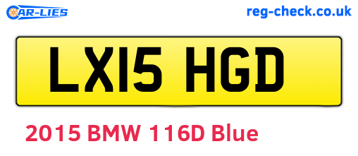 LX15HGD are the vehicle registration plates.