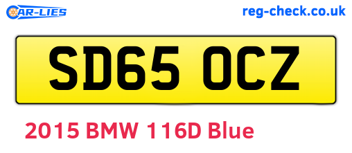 SD65OCZ are the vehicle registration plates.