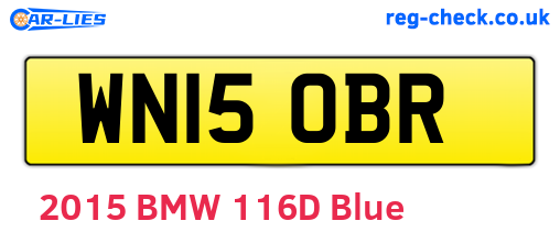 WN15OBR are the vehicle registration plates.