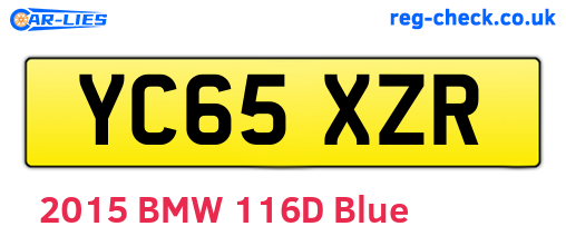 YC65XZR are the vehicle registration plates.