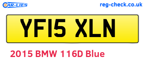 YF15XLN are the vehicle registration plates.