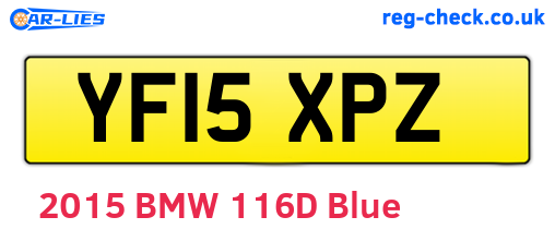 YF15XPZ are the vehicle registration plates.