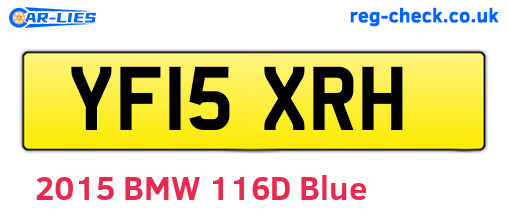 YF15XRH are the vehicle registration plates.