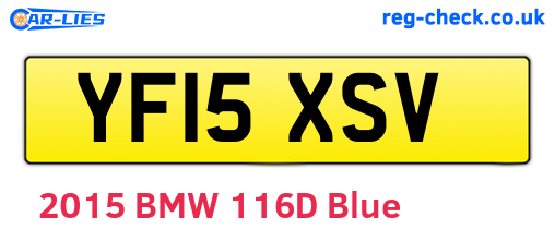 YF15XSV are the vehicle registration plates.