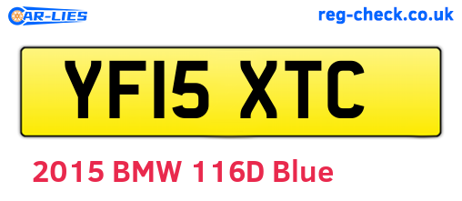YF15XTC are the vehicle registration plates.