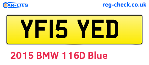 YF15YED are the vehicle registration plates.