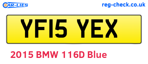 YF15YEX are the vehicle registration plates.