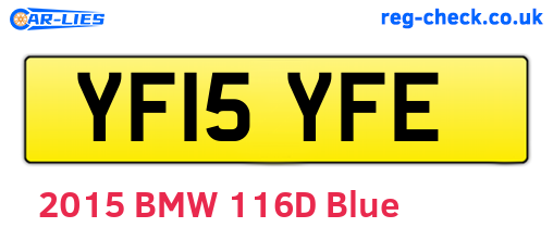 YF15YFE are the vehicle registration plates.