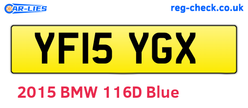 YF15YGX are the vehicle registration plates.