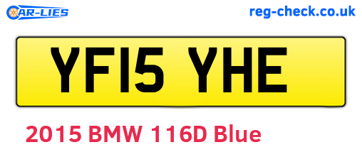 YF15YHE are the vehicle registration plates.