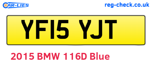 YF15YJT are the vehicle registration plates.