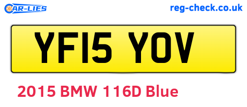 YF15YOV are the vehicle registration plates.