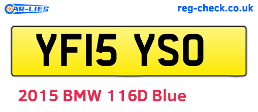 YF15YSO are the vehicle registration plates.
