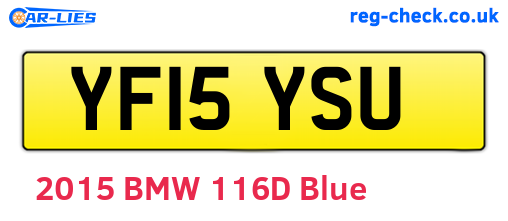 YF15YSU are the vehicle registration plates.