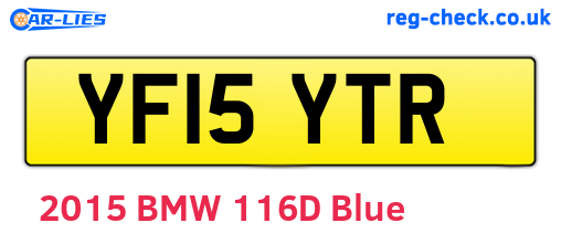 YF15YTR are the vehicle registration plates.