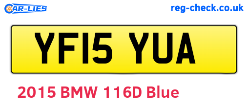 YF15YUA are the vehicle registration plates.