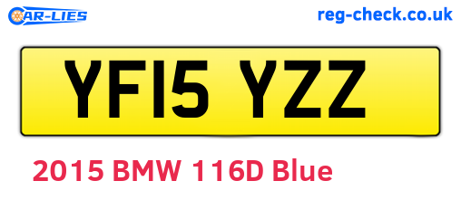 YF15YZZ are the vehicle registration plates.