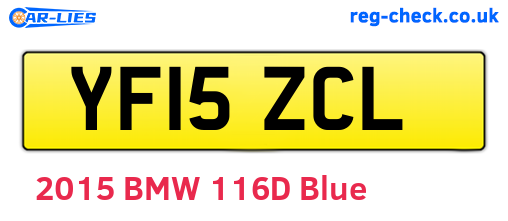 YF15ZCL are the vehicle registration plates.