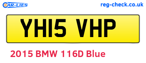 YH15VHP are the vehicle registration plates.