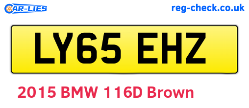 LY65EHZ are the vehicle registration plates.