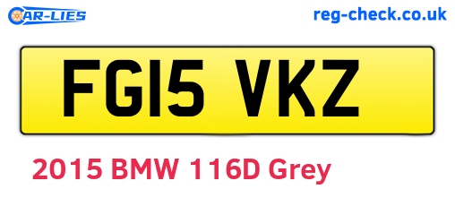FG15VKZ are the vehicle registration plates.
