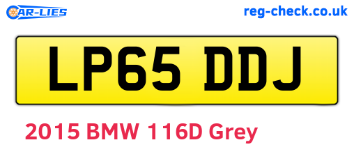 LP65DDJ are the vehicle registration plates.