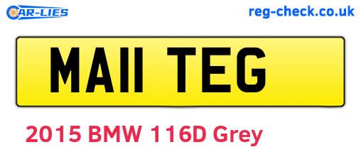 MA11TEG are the vehicle registration plates.