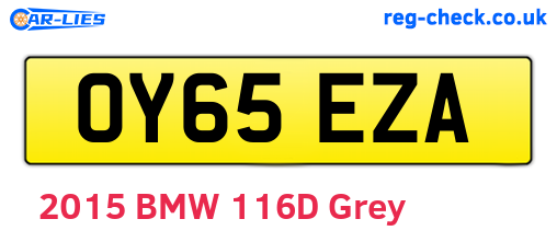 OY65EZA are the vehicle registration plates.