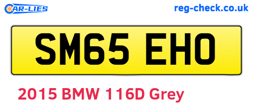 SM65EHO are the vehicle registration plates.