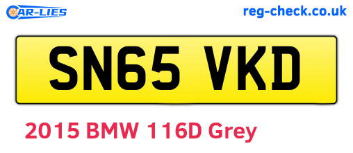 SN65VKD are the vehicle registration plates.
