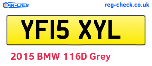 YF15XYL are the vehicle registration plates.