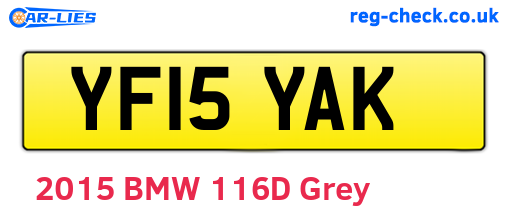 YF15YAK are the vehicle registration plates.