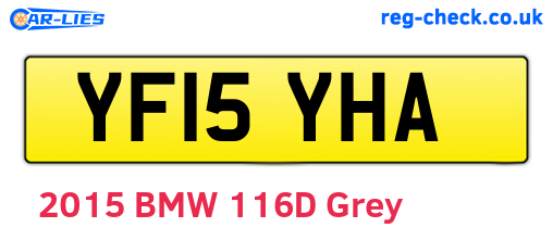 YF15YHA are the vehicle registration plates.